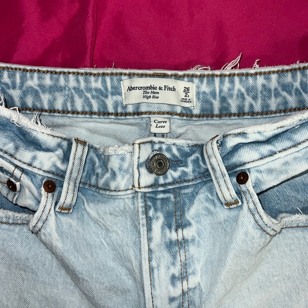 Abercrombie Curve Love High Rise Mom Jeans